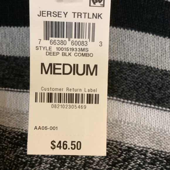 Turtleneck Women’s Striped Sweater by Karen Scott - Picture 2 of 4